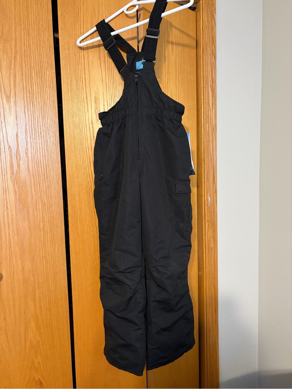 Iceburg Outerwear Kids Unisex Snow Bibs - Insulated Winter Black Overalls
